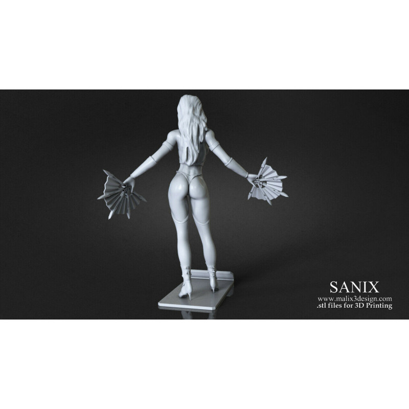 Kitana - Mortal Kombat figurine impression 3D résine  18cm  (non peint)