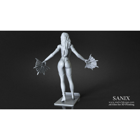 Kitana - Mortal Kombat figurine impression 3D résine  18cm  (non peint)