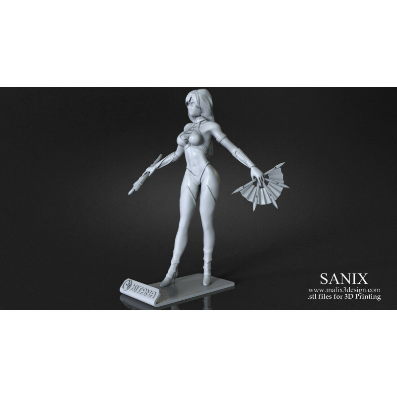 Kitana - Mortal Kombat figurine impression 3D résine  18cm  (non peint)
