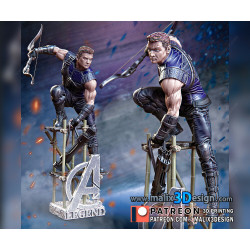 Hawkeye figurine impression 3D résine  18cm  (non peint)