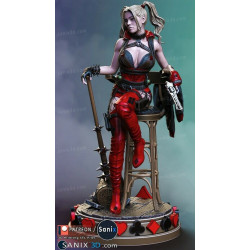 Harley Queen figurine impression 3D résine taille 18cm ( non peint ) (non peint)