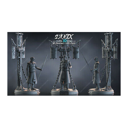 Games of Throne Night King figurine 3D résine  18cm (non peint)