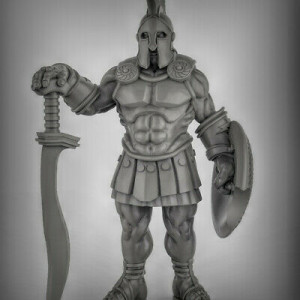 Figurine impréssion 3d 9th age, D&D, jeux de rôle,  Géant gladiateur