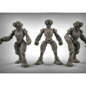 Impression 3D figurines jeux de rôle D&D, Saga, 9th Age, Robots sans arme