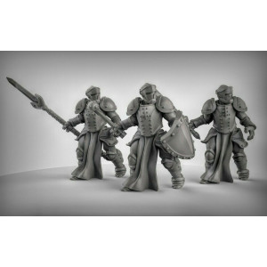 Impression 3D figurines jeux de rôle D&D, Saga, 9th Age, Warforged guerriers 3