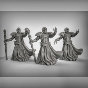 Impression 3D figurines jeux de rôle D&D, Saga, 9th Age, Warforged sorciers 2