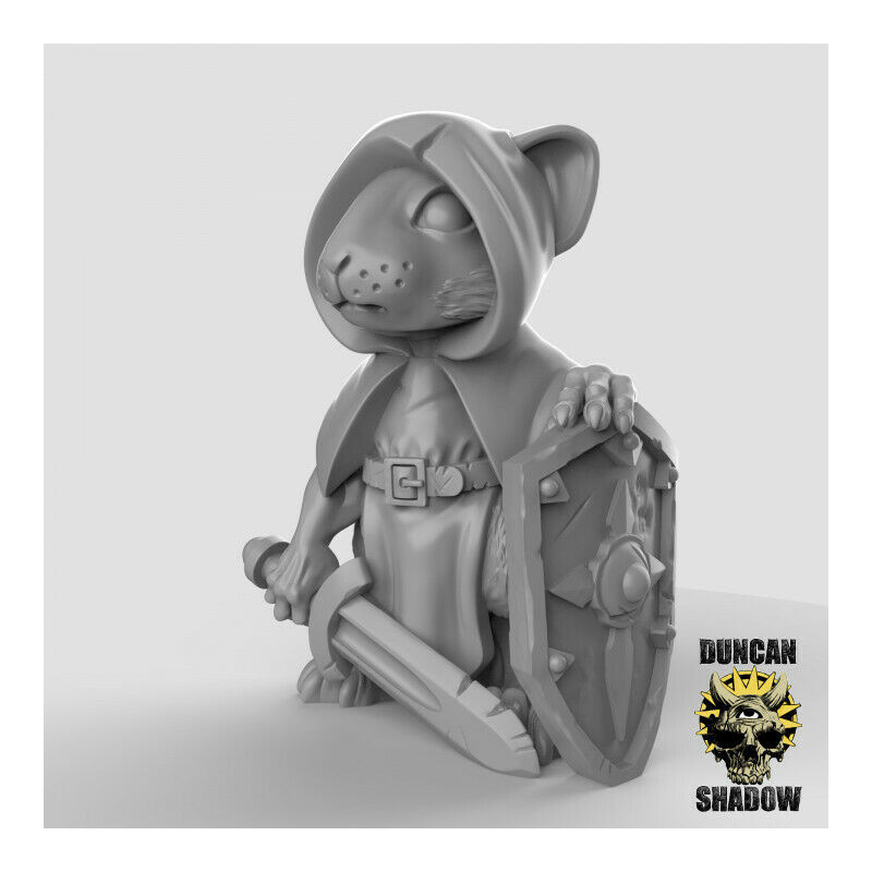 Figurines Anthropomorphes Duncan Shadow – Impression 3D pour Wargames et Jeux de Rôle
