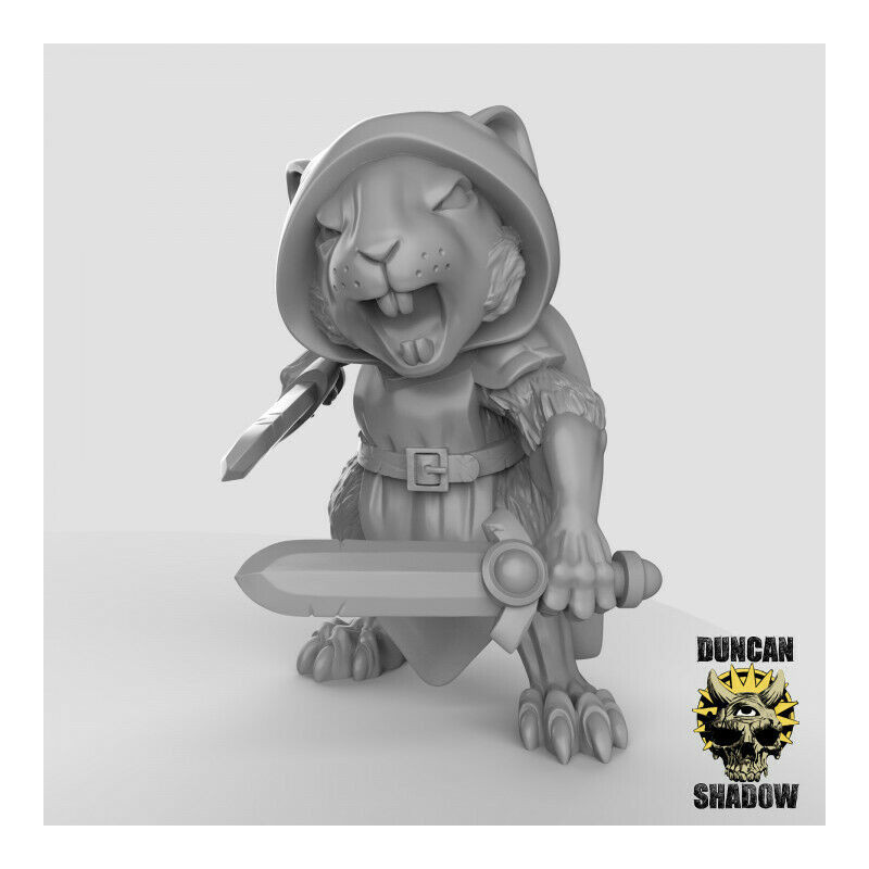 Figurines Anthropomorphes Duncan Shadow – Impression 3D pour Wargames et Jeux de Rôle
