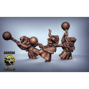 Impression 3D figurines jeux de rôle D&D, Saga, 9th Age, Kobolds avec boulet