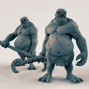 Impression 3D figurines jeux de rôle D&D, Saga, 9th Age, Géants des marécages