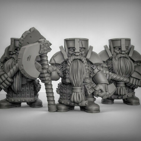 Figurines Nains Duncan Shadow Miniatures – Wargames & Jeu de Rôle – Impression 3D
