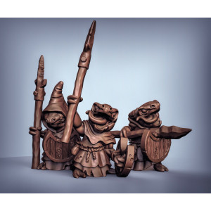 Impression 3D figurines jeux de rôle D&D, Saga, 9th Age, Kobolds avec lance