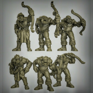Impression 3D figurines jeux de rôle D&D, Saga, 9th Age, Orcs Archer