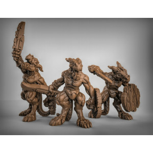 Impression 3D figurines jeux de rôle D&D, Saga, 9th Age, Guerriers dragons