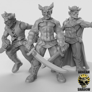Impression 3D figurines jeux de rôle D&D, Saga, 9th Age, Démons mercenaires