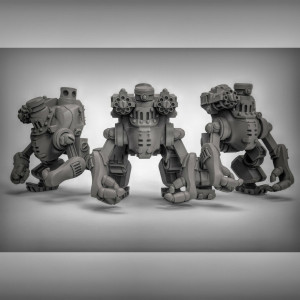 Impression 3D figurines jeux de rôle D&D, Saga, 9th Age, Gros robots arme de tir