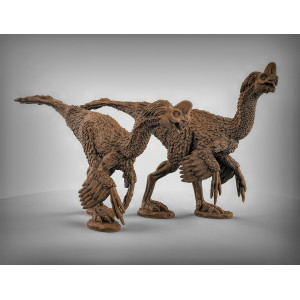Impression 3D figurines jeux de rôle D&D, Saga, 9th Age, Dinosaures Oviraptor