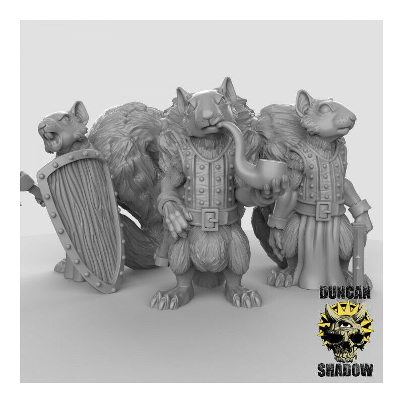 Figurines Anthropomorphes Duncan Shadow – Impression 3D pour Wargames et Jeux de Rôle

