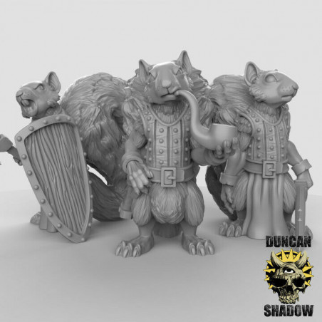 Figurines Anthropomorphes Duncan Shadow – Impression 3D pour Wargames et Jeux de Rôle
