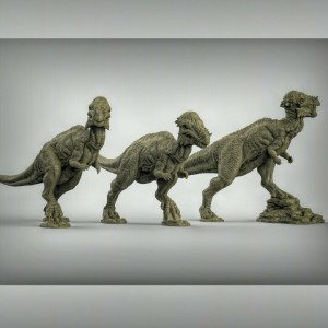 Impression 3D figurines jeux de rôle D&D, Saga, 9th Age, Dino Pachycephalosaurus
