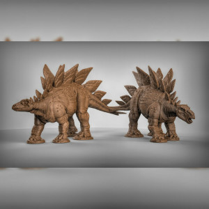 Impression 3D figurines jeux de rôle D&D, Saga, 9th Age, Dinosaures Stegosaurus
