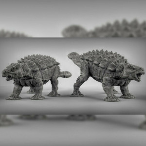 Impression 3D figurines jeux de rôle D&D, Saga, 9th Age, dinosaure  Ankylosaurus