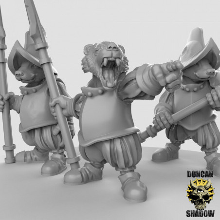 Figurines Anthropomorphes Duncan Shadow – Impression 3D pour Wargames et Jeux de Rôle

