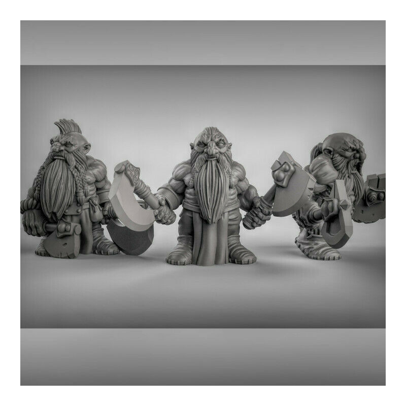 Figurines Nains Duncan Shadow Miniatures – Wargames & Jeu de Rôle – Impression 3D
