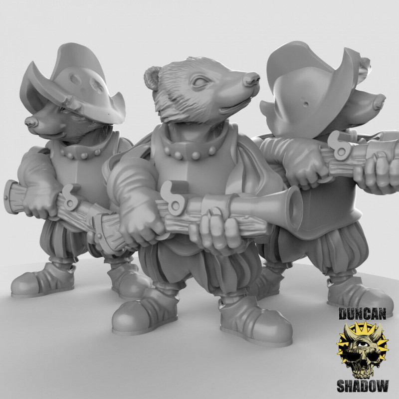 Figurines Anthropomorphes Duncan Shadow – Impression 3D pour Wargames et Jeux de Rôle
