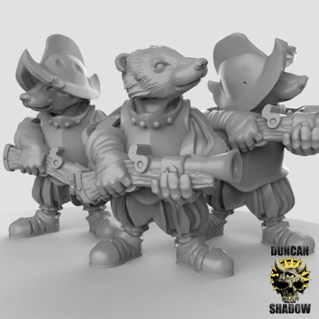 Figurines Anthropomorphes Duncan Shadow – Impression 3D pour Wargames et Jeux de Rôle
