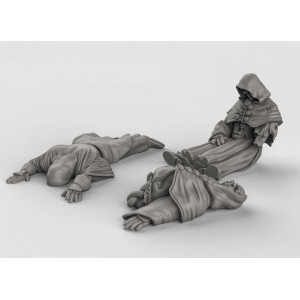 Impression 3D figurines jeux de rôle D&D, Saga, 9th Age, Cadavres cultistes