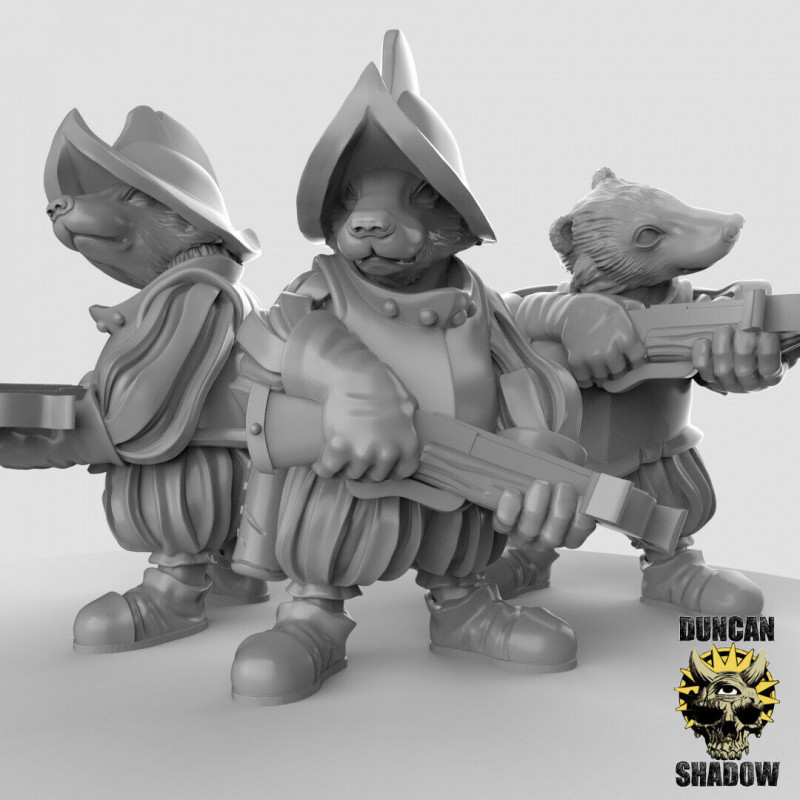 Figurines Anthropomorphes Duncan Shadow – Impression 3D pour Wargames et Jeux de Rôle
