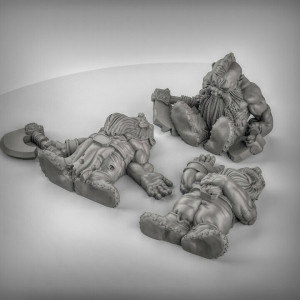 Impression 3D figurines jeux de rôle D&D, Saga, 9th Age, Cadavres nains