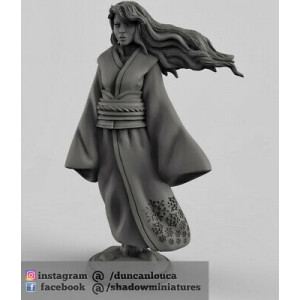 Figurine impréssion 3d 9th age, D&D, jeux de rôle, Yuki onna