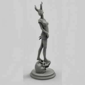 Figurine impréssion 3d 9th age, D&D, jeux de rôle, Femme diable