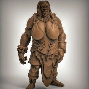 Figurine impréssion 3d 9th age, D&D, jeux de rôle, Femme géant