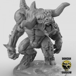 Figurine impréssion 3d 9th age, D&D, jeux de rôle, Minotaure mutant