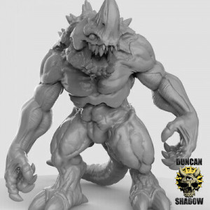 Figurine impréssion 3d 9th age, D&D, jeux de rôle, Kaiju 2