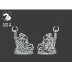 Forest Dragon impréssion 3d--Undead-Nécromancien 2 Echelle 15mm