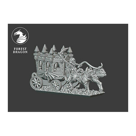 Forest Dragon impréssion 3d--Undead- Carosse noir  Echelle 15mm
