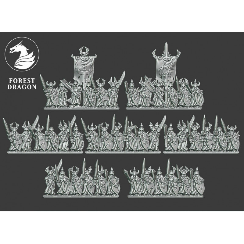 Forest Dragon Minihammer Impression 3D 10mm Undead heavy skeletons warriors 15mm