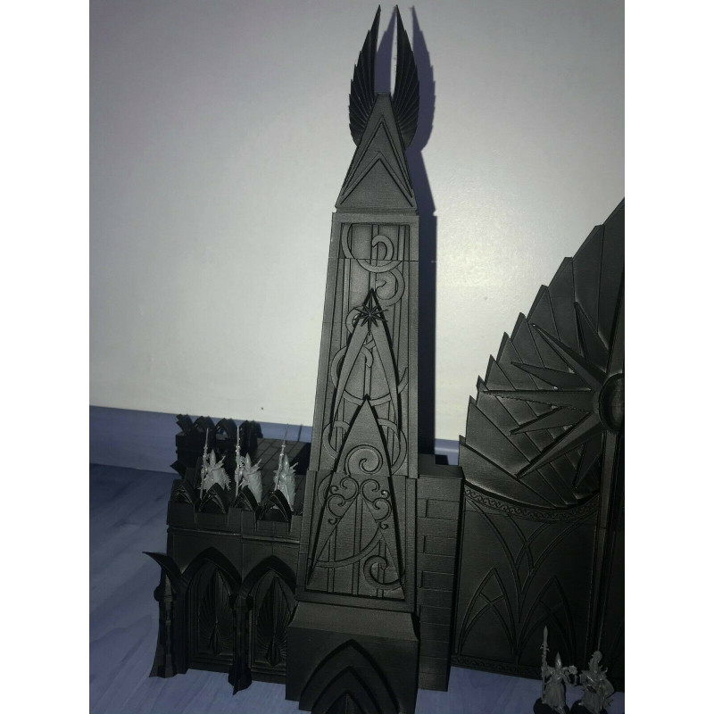 -Décor impréssion 3D Porte de citadelle elfique