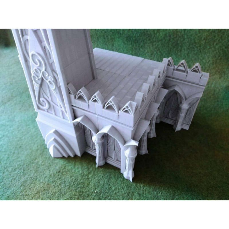 -Décor impréssion 3D Porte de citadelle elfique