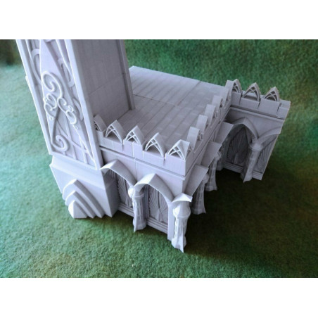 -Décor impréssion 3D Porte de citadelle elfique