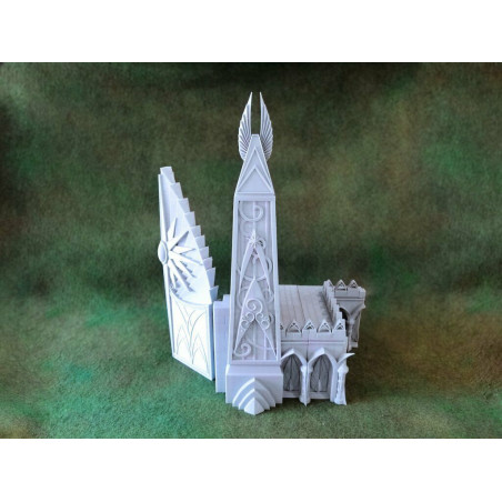 -Décor impréssion 3D Porte de citadelle elfique
