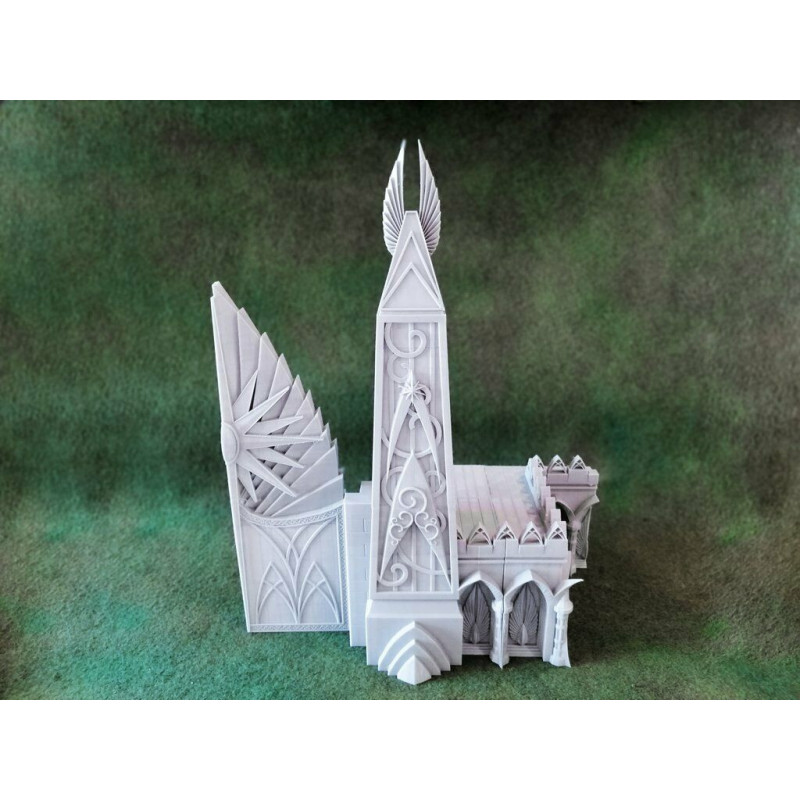 -Décor impréssion 3D Porte de citadelle elfique