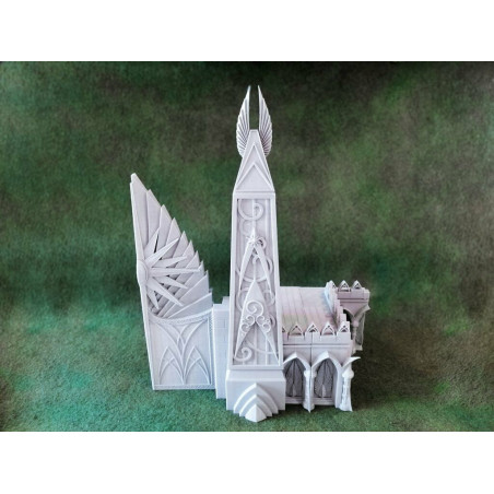 -Décor impréssion 3D Porte de citadelle elfique