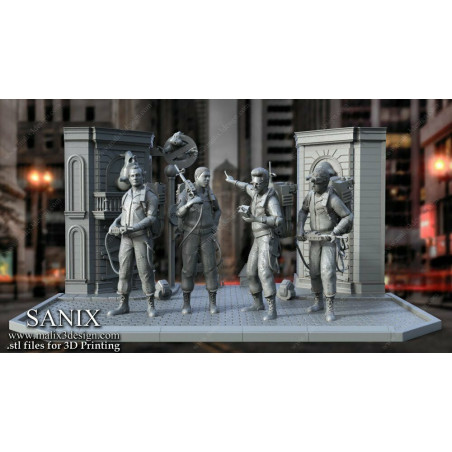 Ghostbuster Diorama figurine imprimée en 3D résine Taille 18cm non peint