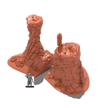 Décor impréssion 3D 1 Décor futuriste Desert massive stone