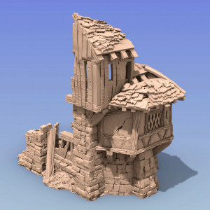 Décor Gamescape Maison en ruine en kit 2
